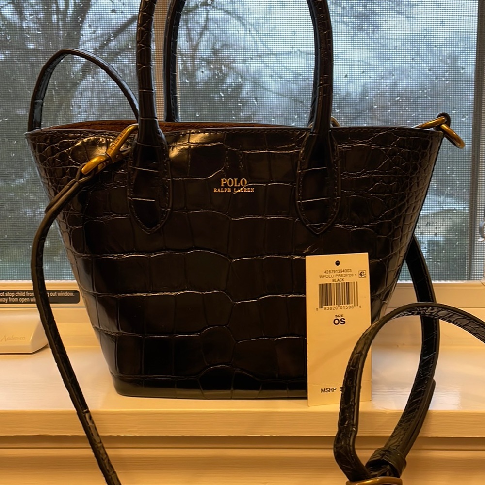 Faux croc mini Bellport  Removable strap great as an evening bag or crossbody